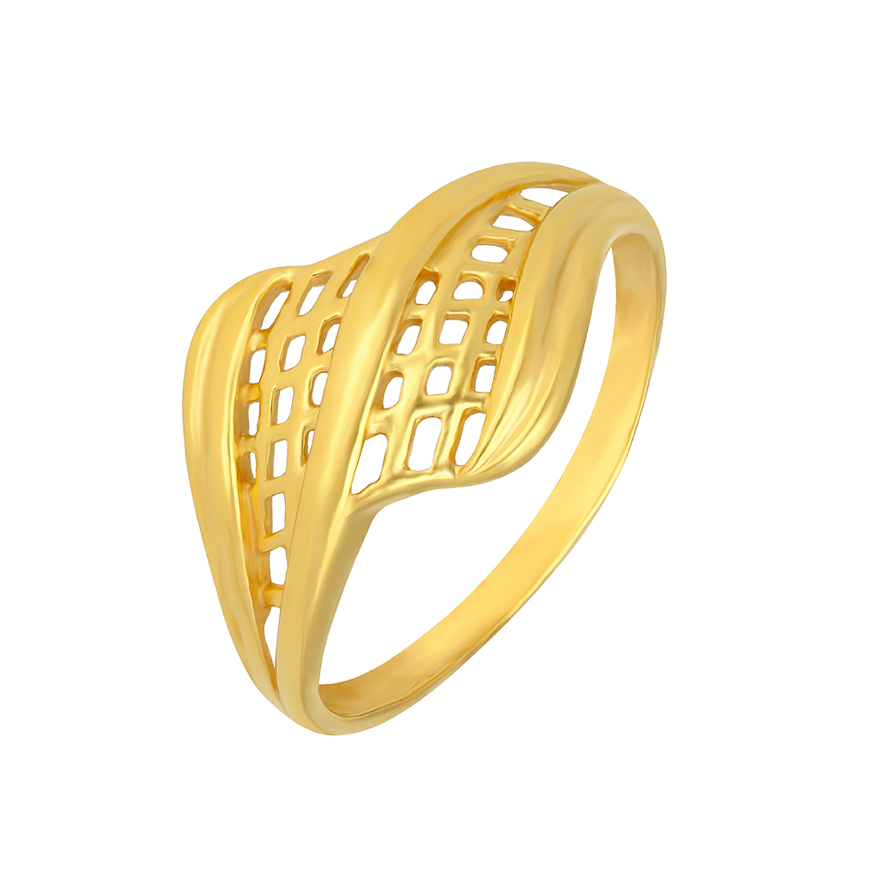 Wavy Cutout 22k Gold Ring