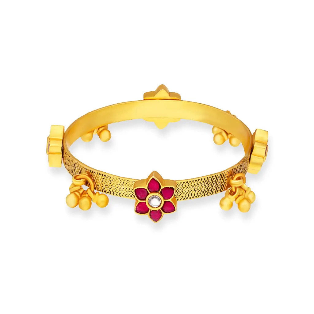 Charming Intricately Detailed Silver Party Wear Bangle