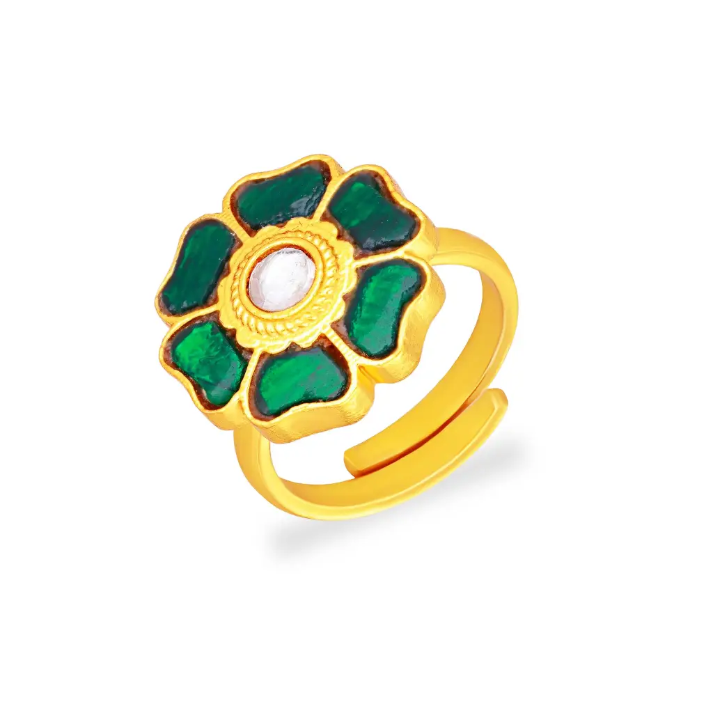 One Of Its Kind Floral Pattern Silver Ring