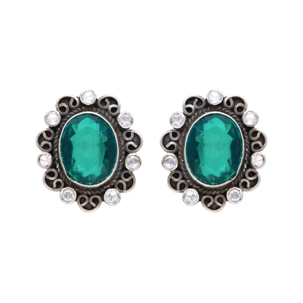 Awe Inspiring Studded And Detailed Silver Studs