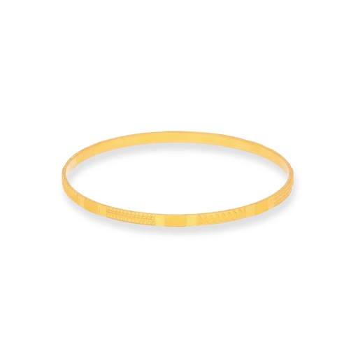 Classic Matte Finished And Detailed 22KT Gold Bangles