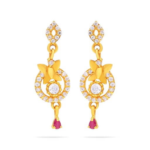 Specially Crafted And Studded 22KT Gold Drops