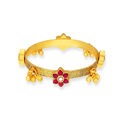 Charming Intricately Detailed Silver Party Wear Bangle